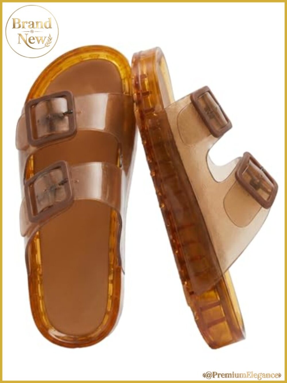 Platform Jelly Sandals Waterproof Non-Slip Pool Slides Arch Support